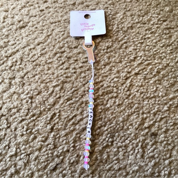 Little Words Project Teacher Water Bottle Charm NWT - Picture 2 of 3